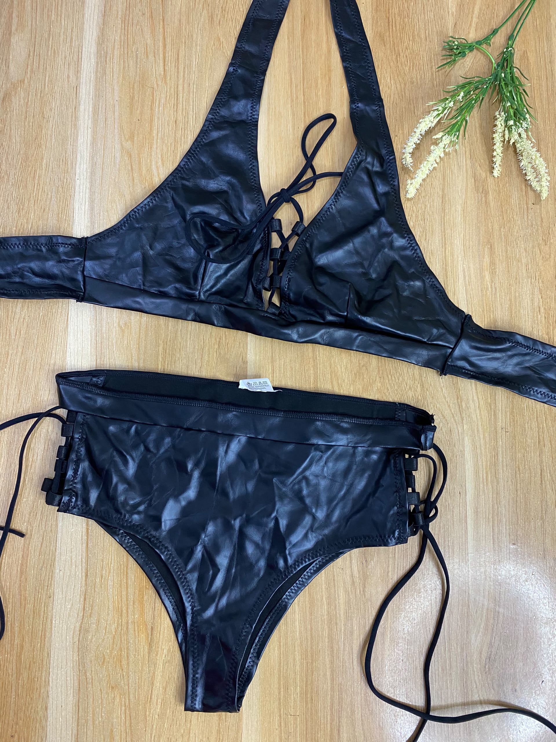 Set 2 pièces en cuir